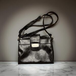 Nine West Shiny Black Crossbody Bag